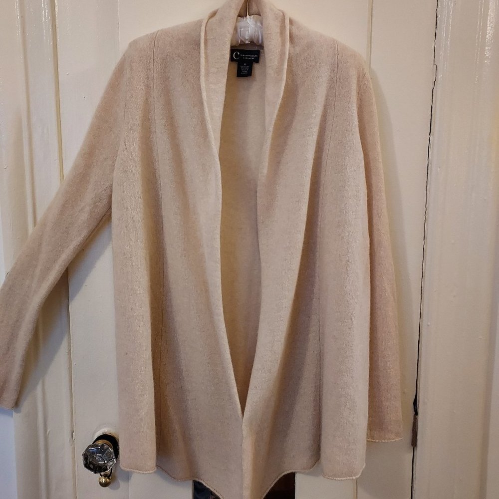 C by Bloomingdales open sweater size M Cashmere
